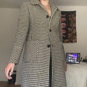 Plaid long coat